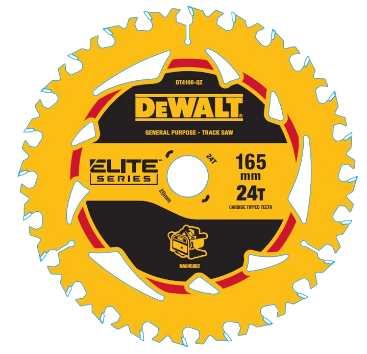 Dewalt Elite 165mm 24t General Purpose/ripping Plunge Saw Blade