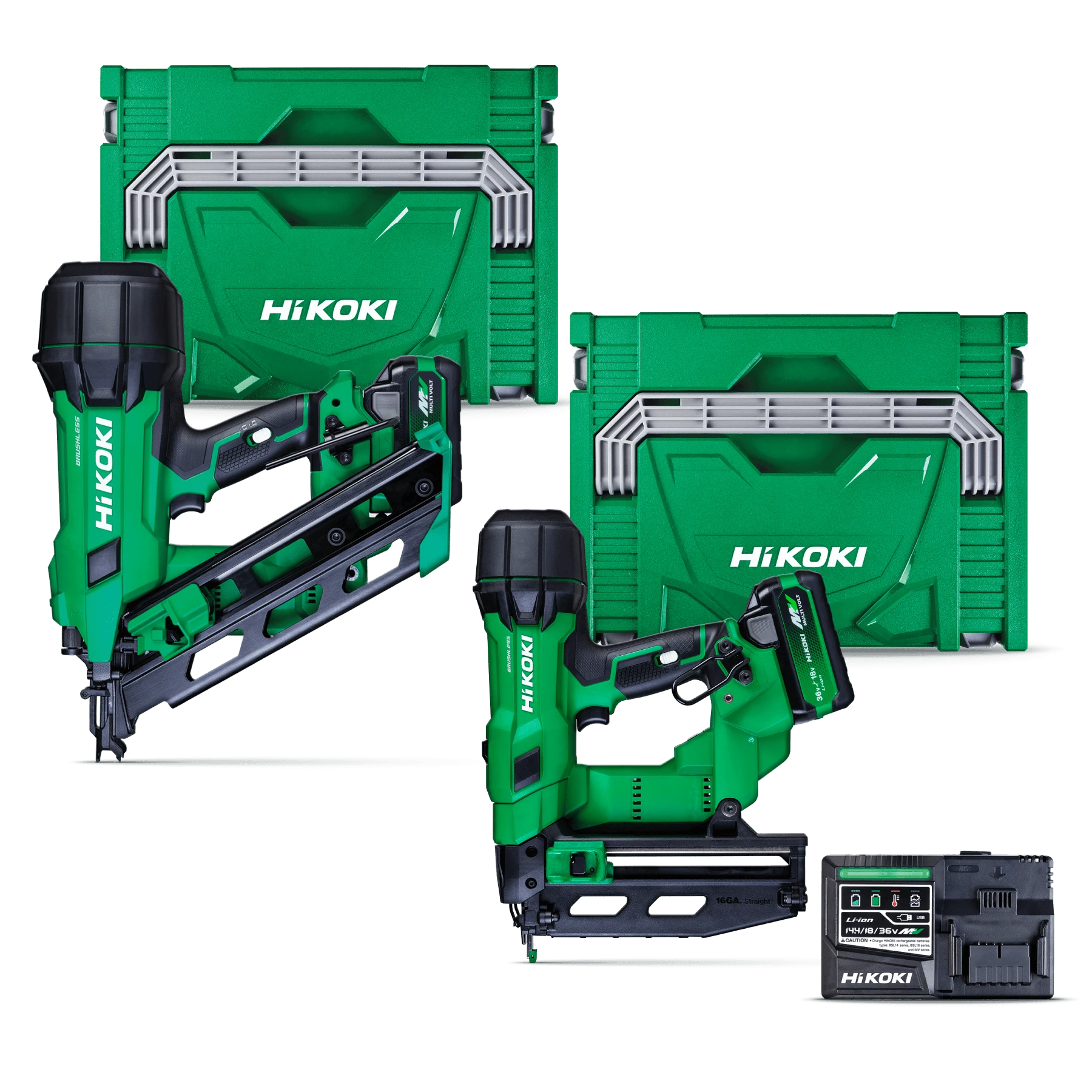 18V Gasless Framing Nailer & 16GA Angled Brad Nailer Kit