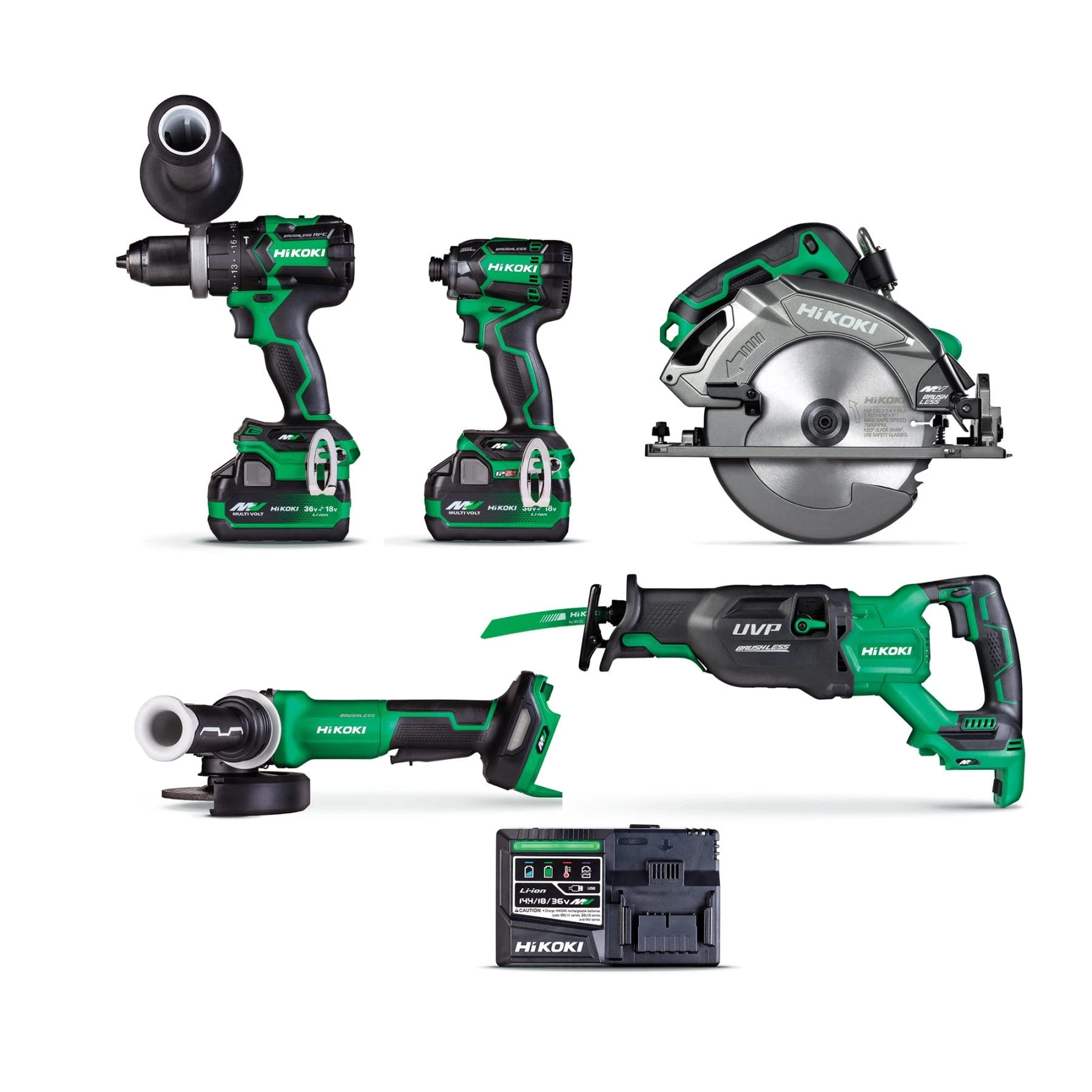 36V Premium Brushless 5-Tool Kit