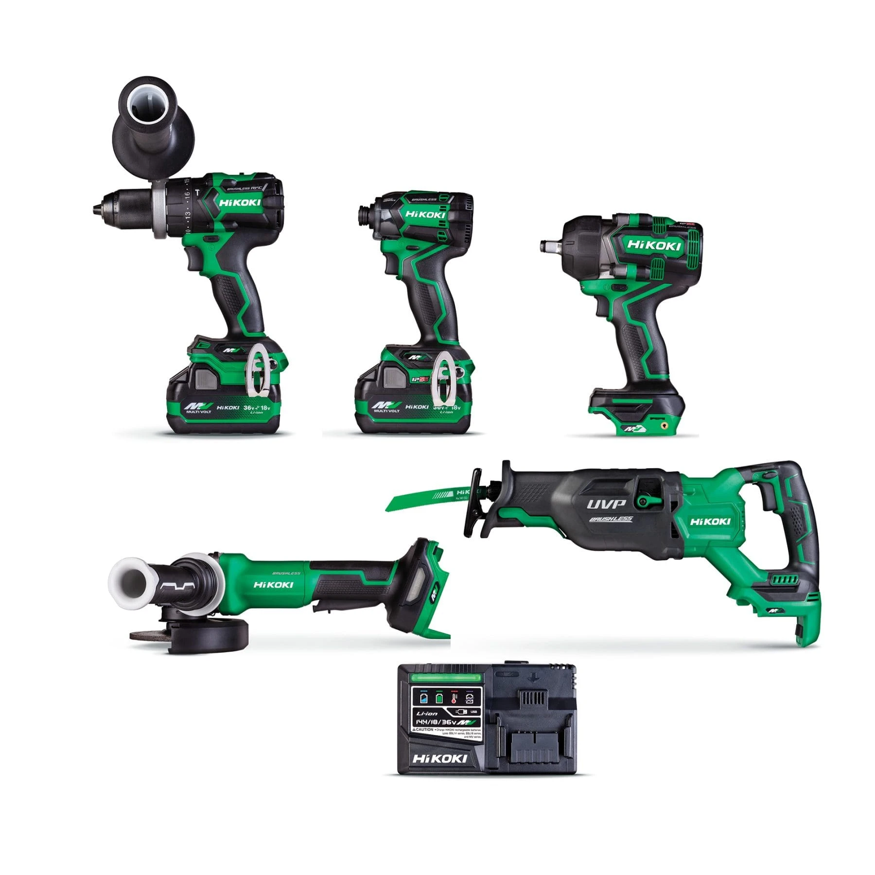 36V Premium Brushless 5-Tool Kit