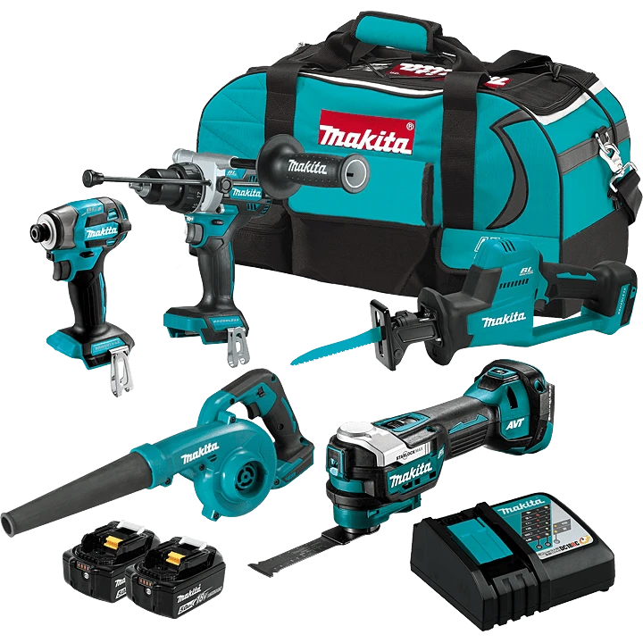Makita DLX5109TX1 18V LXT Cordless 5-Pc. Combo (5.0Ah) Kit