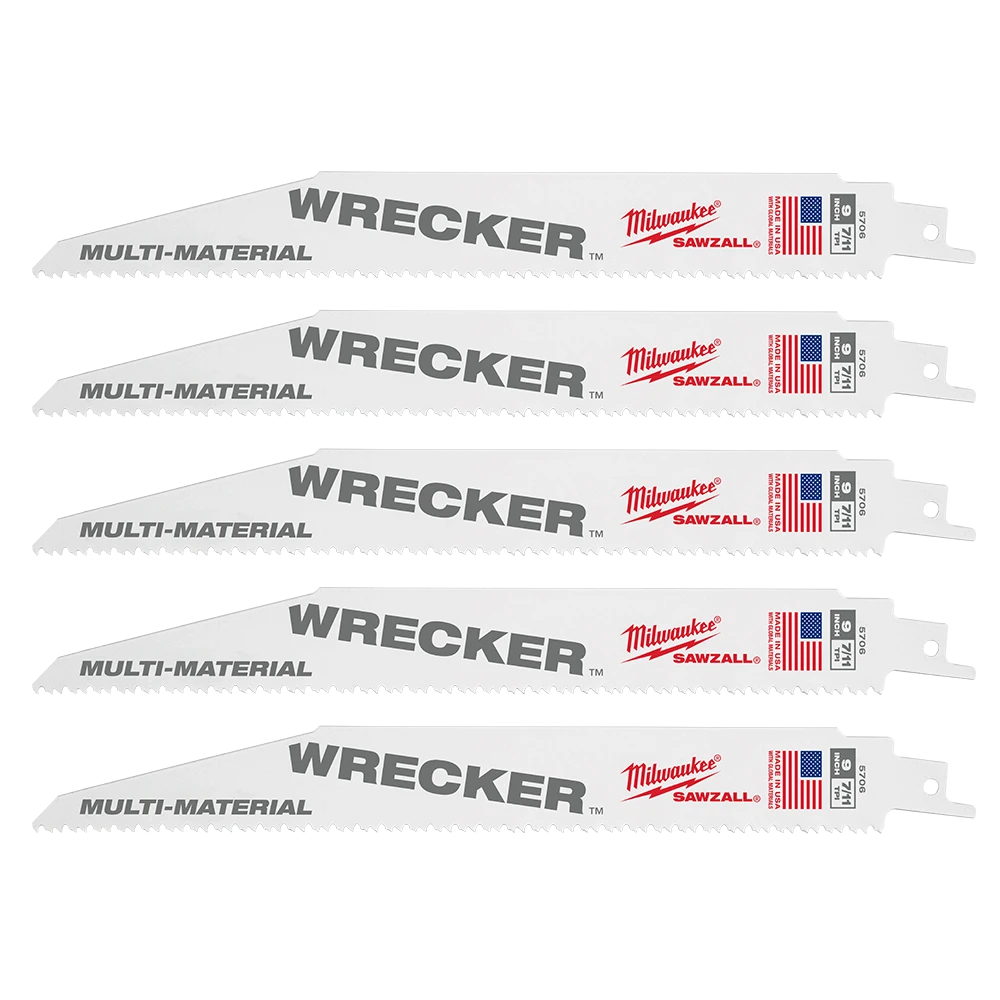 SAWZALL™ The WRECKER™ Demolition 230mm 9" 7/11TPI Blade 5 Pack
