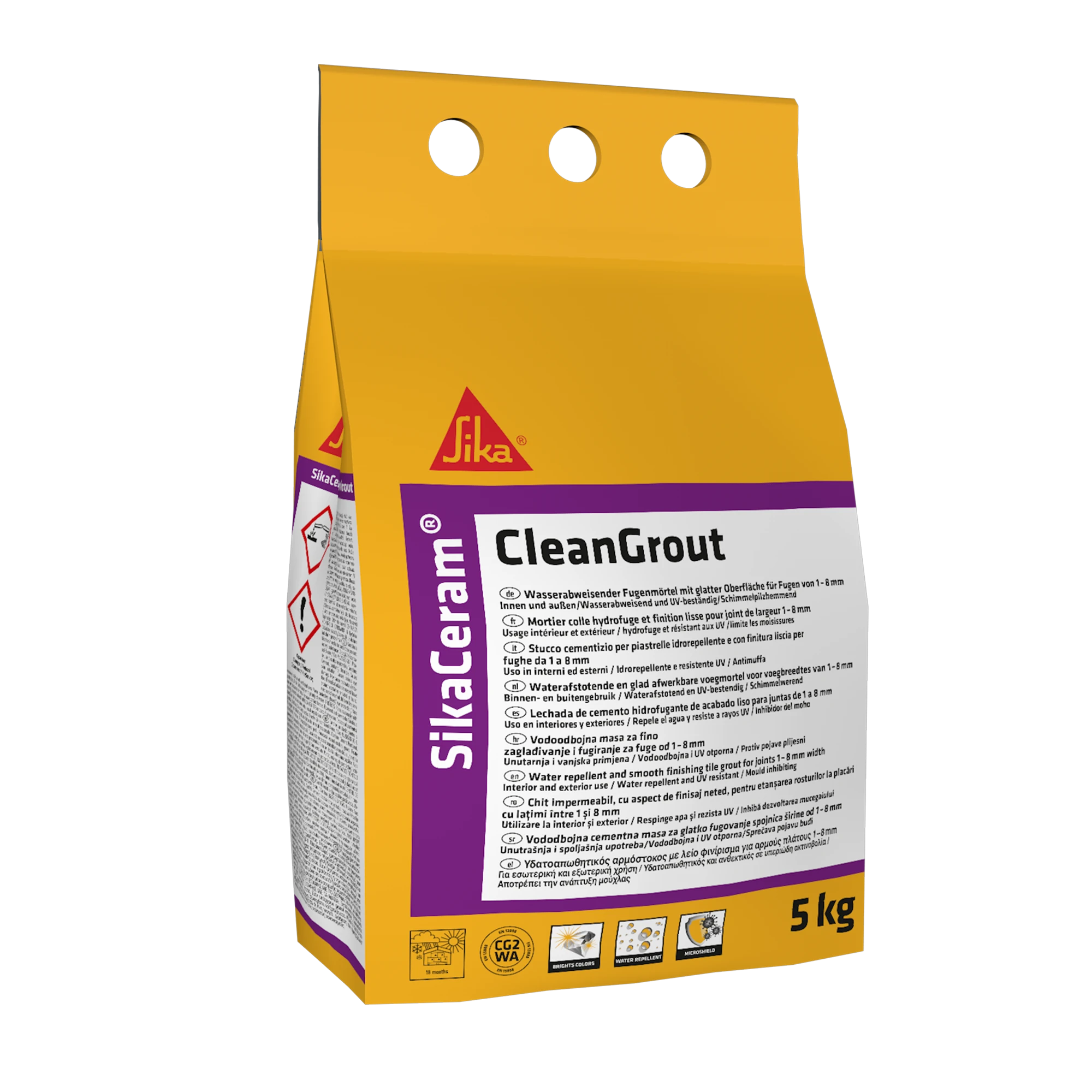 SikaCeram® CleanGrout Cementitious floor and wall tile grout for joints 1–8 mm
