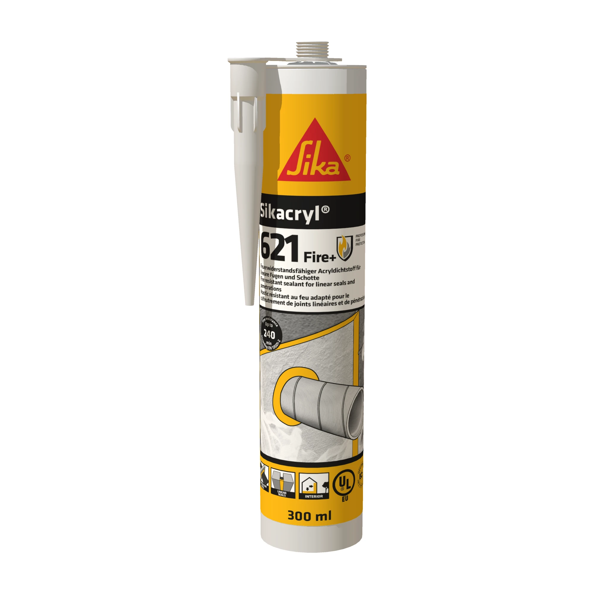Sikacryl®-621 Fire+ Fire resistant acrylic sealant for linear seals and penetrations