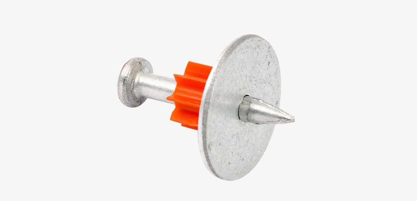 Washered Drive Pins For Concrete Masonry and Steel