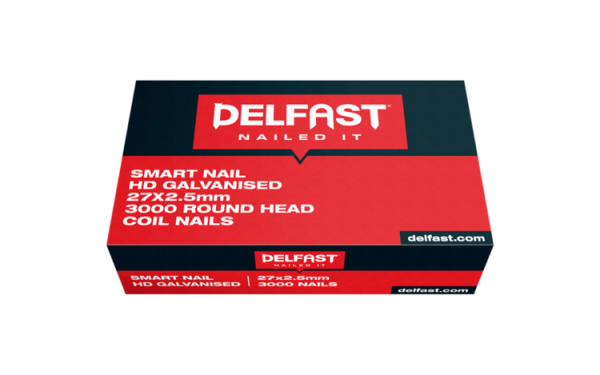 Delfast FN-SN27RG Underlay Coil SmartNail 27 x 2.5 Ring HDG Round Head Coil Nails GALV(NRC27G3000)