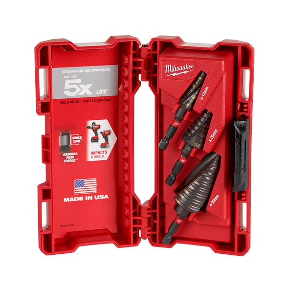 Milwaukee 48899266 3pce Shockwave Metric Step Drill Bit Set
