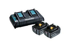 Makita 198928-5 18V Li-Ion Cordless Dual Port Charger DC18RD & 5.0Ah Batteries BL1850B