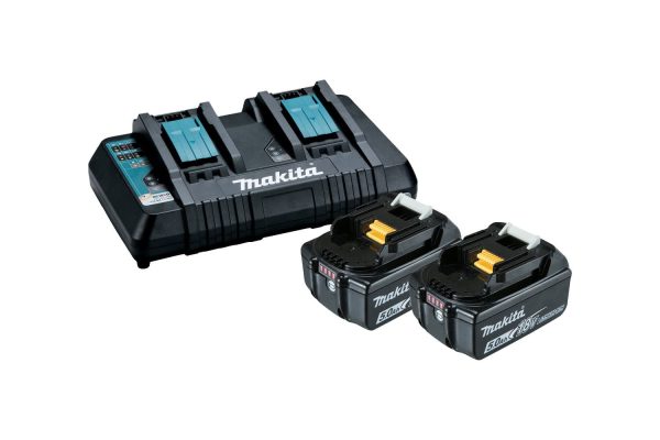 198928-5 Makita18V LXT 5.0Ah Battery Kit(BL1850X2+DC18RDX1)