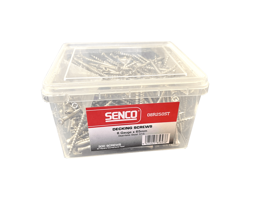 Senco 08r250st 8gx65mm Ss Decking Screw 300qty Hitools 1426