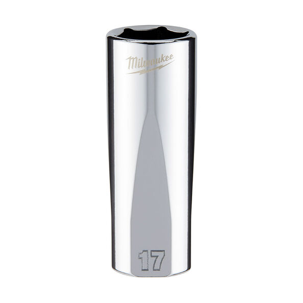 Preorder Milwaukee 45340117 3/8" Drive 17mm Metric 6-Point Deep Socket