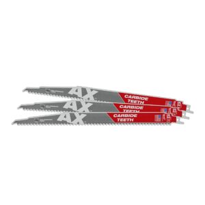 Preorder Milwaukee 48005327 300MM 5TPI THE AX™ WITH CARBIDE TEETH SAWZALL™ BLADE (3PK)