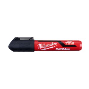 Preorder Milwaukee 48223255 INKZALL™ Black Large Chisel Tip Marker (Order in Multiples of 12)