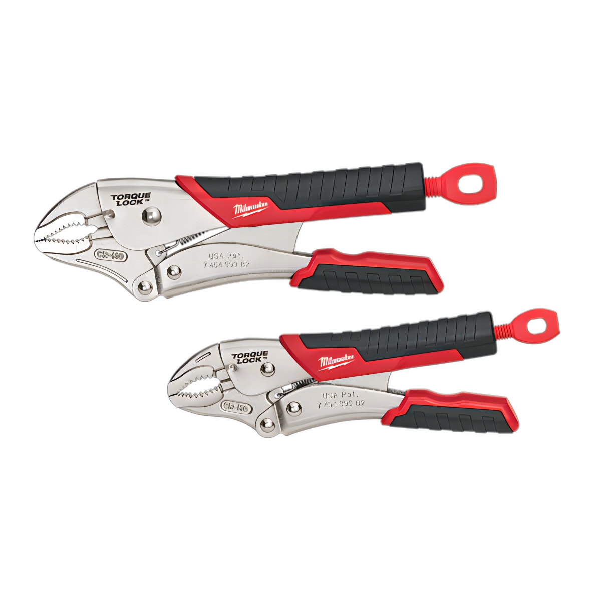 Milwaukee 48223402 2-Pack Torque Lock Curved Jaw Locking Pliers Set
