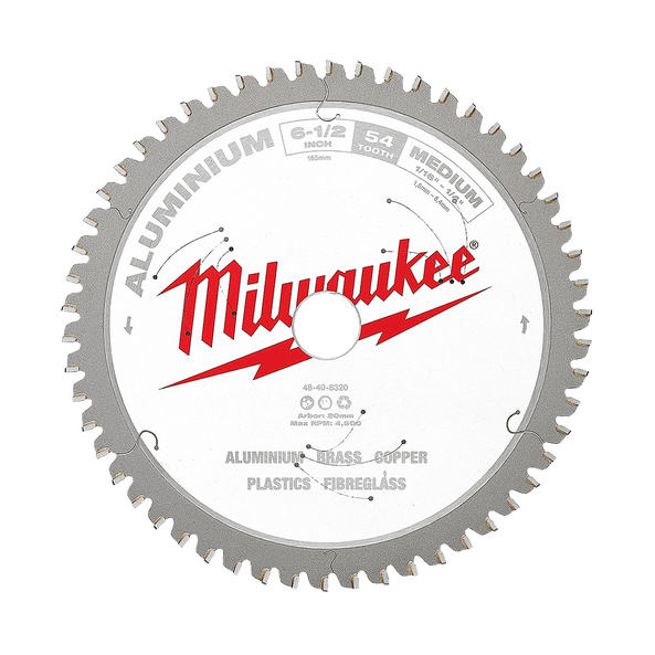 Milwaukee 48408320 165mm (6-1/2") 54T Aluminium Circular Saw Blade