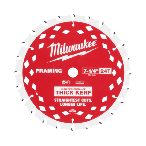 Milwaukee 48408740 184mm (7-1/4") 24T Thick Kerf Wood Circular Saw Blade Framing