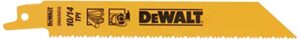 PREORDER Dewalt DW4845 DEWALT 6" 10/14TPI BI-METAL RECIPROCATING SAW BLADE 5PK(Box Qty 50)