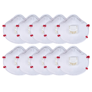 Milwaukee 48734014 10-Pack N95 Disposable Valved Respirators
