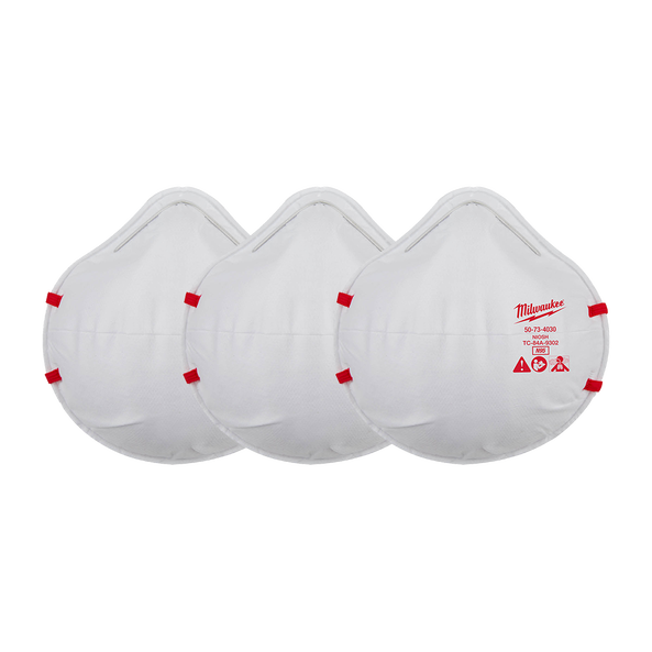 Milwaukee 48734032 3-Pack N95 Disposable Respirators