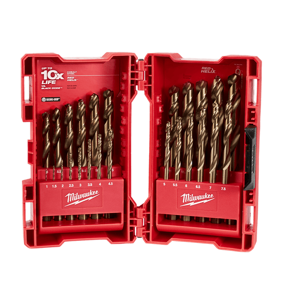 Milwaukee 48892531 25pce RED HELIX Cobalt Drill Bit Set