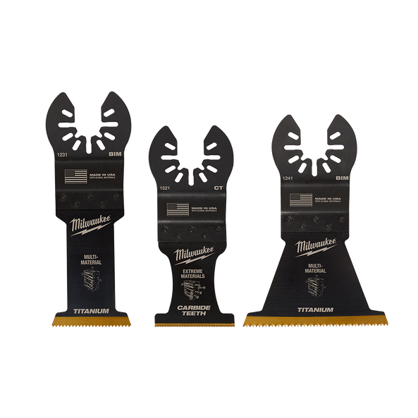 Milwaukee 49109005 3pce Open-Lok Multi-Material Multi Tool Blade Variety Pack