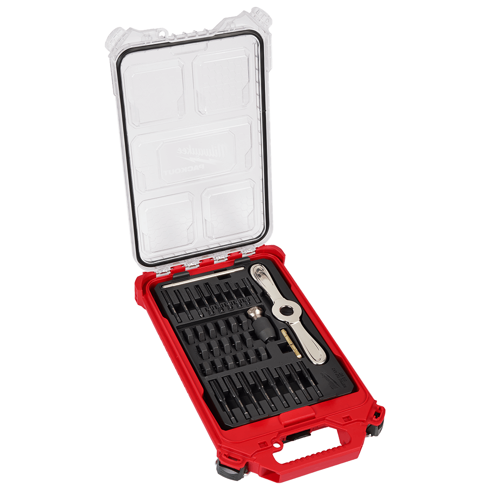 Milwaukee 49225603 Metric Tap and Die 38PC PACKOUT™ Set - High Carbon Steel