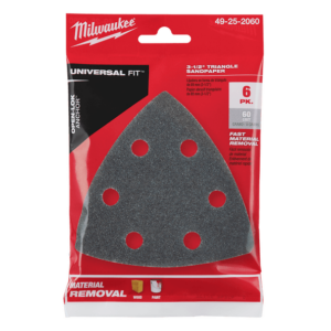 Milwaukee 49252060 6-Pack 60 Grit Open-Lok Sand Paper