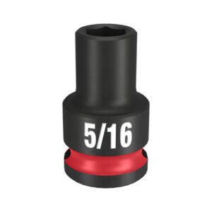 Preorder Milwaukee 49666102 Shockwave 3/8" Drive 5/16" Standard 6 Point Impact Socket
