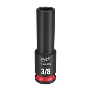 Preorder Milwaukee 49666119 Shockwave 3/8" Drive 3/8" Deep 6 Point Impact Socket