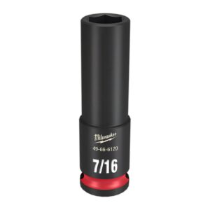 Preorder Milwaukee 49666120 Shockwave 3/8" Drive 7/16" Deep 6 Point Impact Socket