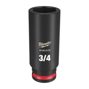 Preorder Milwaukee 49666125 Shockwave 3/8" Drive 3/4" Deep 6 Point Impact Socket