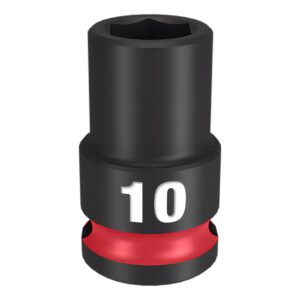 Milwaukee 49666134 10mm 3/8" SHOCKWAVE Drive Standard 6 Point Impact Socket