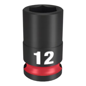 Milwaukee 49666136 Shockwave 3/8" Drive 12mm Standard 6 Point Impact Socket