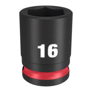 Milwaukee 49666140 16mm 3/8" Drive Shockwave Standard 6 Point Impact Socket