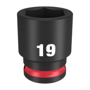 Milwaukee 49666143 19mm 3/8" Drive Shockwave Metric 6 Point Impact Socket