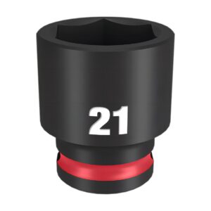 Preorder Milwaukee 49666144 Shockwave 3/8" Drive 21mm Standard 6 Point Impact Socket