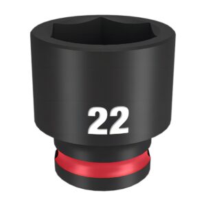 Milwaukee 49666145 22mm 3/8" Drive Shockwave Standard 6 Point Impact Socket
