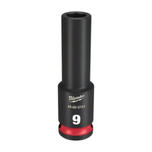 Milwaukee 49666151 9mm 3/8" Drive Shockwave Metric Deep 6 Point Impact Socket