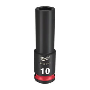 Milwaukee 49666152 10mm 3/8" Drive Shockwave Metric Deep 6 Point Impact Socket