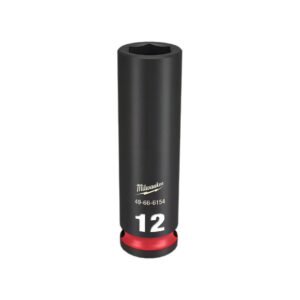 Milwaukee 49666154 12mm 3/8" Drive Shockwave Metric Deep 6 Point Impact Socket