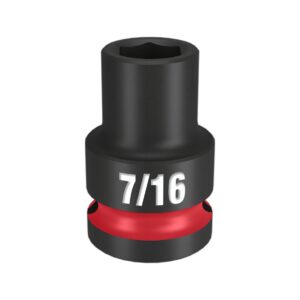 Preorder Milwaukee 49666201 Shockwave 1/2" Drive 7/16" Standard 6 Point Impact Socket