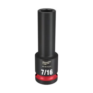 Milwaukee 49666221 1/2" Drive 7/16" SAE Shockwave 6 Point Deep Impact Socket