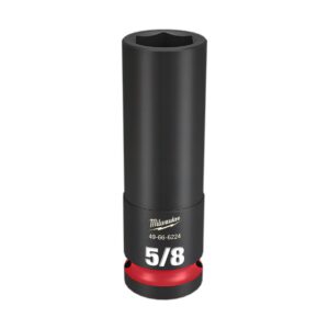 Milwaukee 49666224 1/2" Drive 5/8" SAE Shockwave 6 Point Deep Impact Socket
