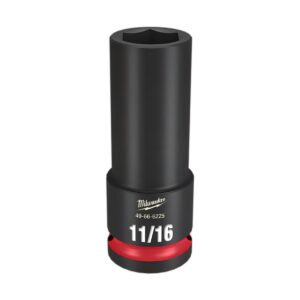 Milwaukee 49666225 1/2" Drive 11/16" SAE Shockwave 6 Point Deep Impact Socket