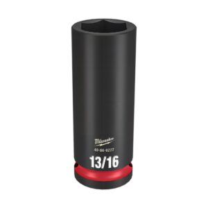 Milwaukee 49666227 1/2" Drive 13/16" SAE Shockwave 6 Point Deep Impact Socket