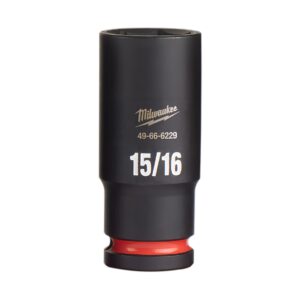 Milwaukee 49666229 1/2" Drive 15/16" SAE Shockwave 6 Point Deep Impact Socket