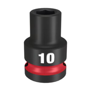 Milwaukee 49666242 10mm 1/2" Drive Shockwave Metric Standard 6 Point Impact Socket