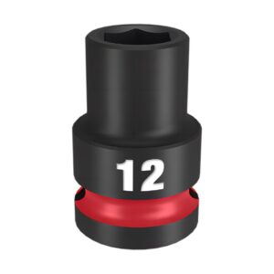 Milwaukee 49666244 1/2" Drive 12mm Standard Shockwave 6 Point Impact Socket