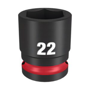 Milwaukee 49666254 1/2" Drive 22mm Standard Shockwave 6 Point Deep Impact Socket