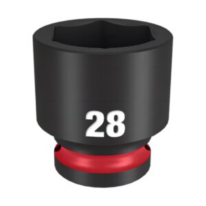 Preorder Milwaukee 49666260 Shockwave 1/2" Drive 28mm Standard 6 Point Impact Socket